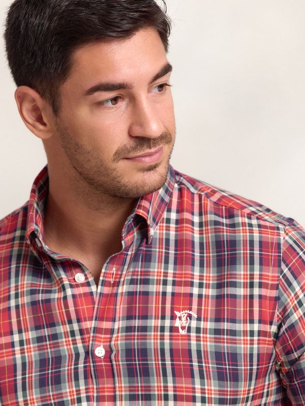 Camisa Xadrez Tartán Vermelha