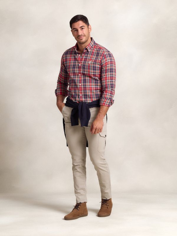 Camisa Xadrez Tartán Vermelha