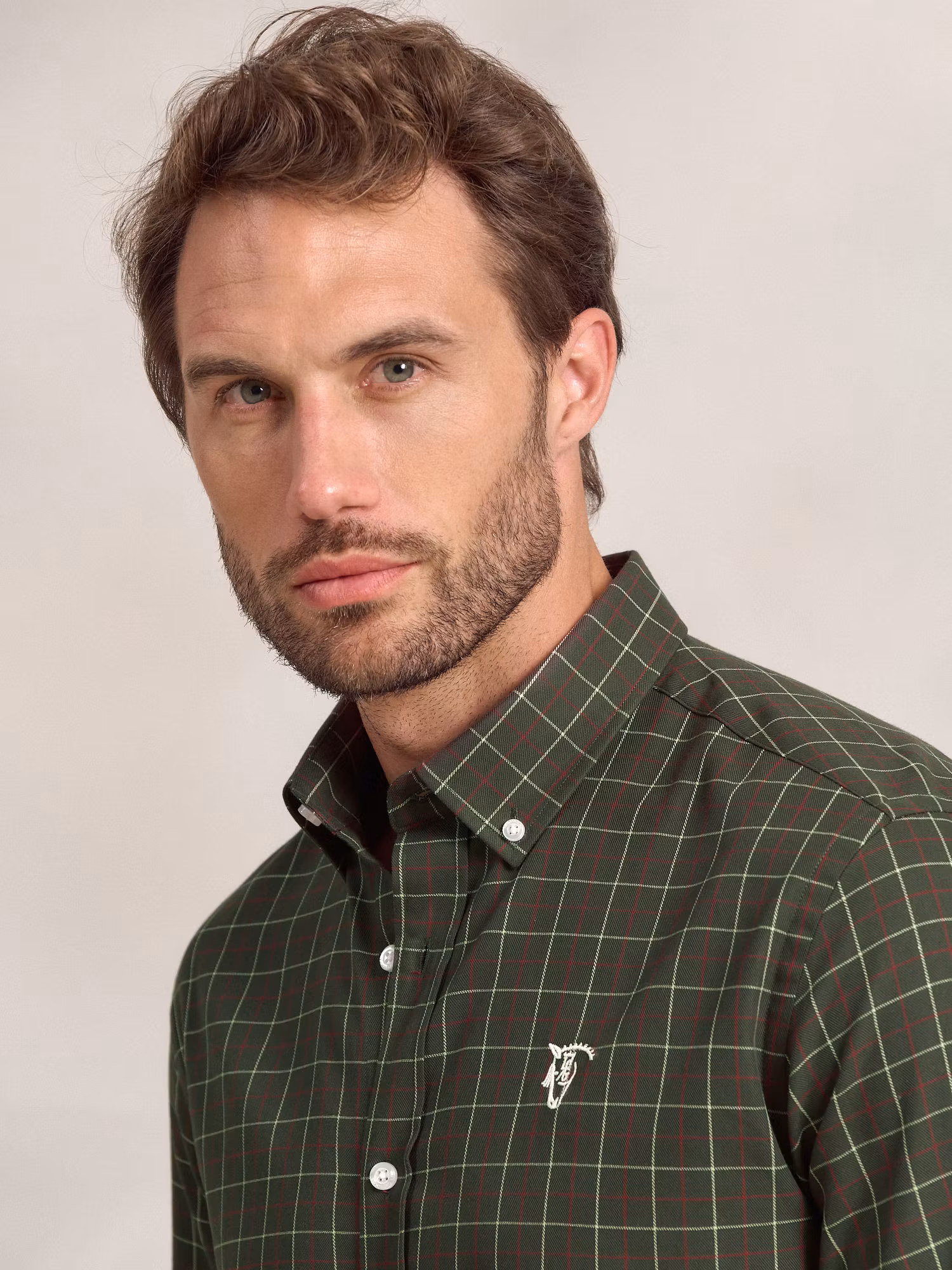 Green Checkered Viyela Shirt