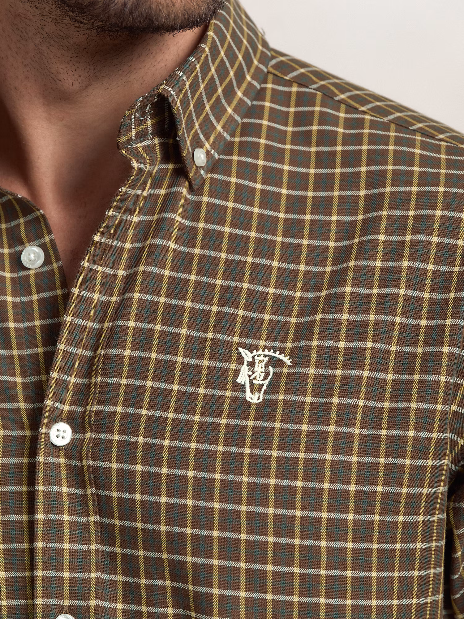 Brown Checkered Viyela Shirt