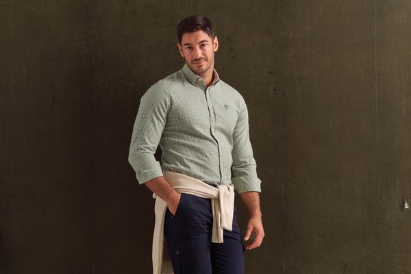 Camisa Viella Xadrez Vichy Mini | Salvia