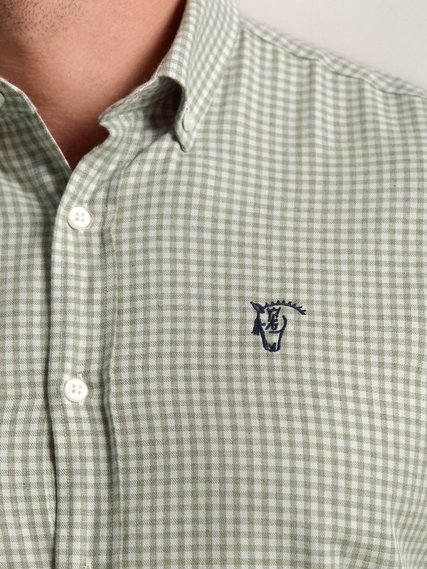 Camisa Viella Xadrez Vichy Mini | Salvia