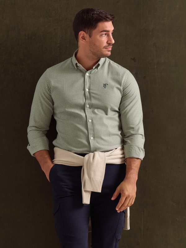 Camisa Viella Xadrez Vichy Mini | Salvia