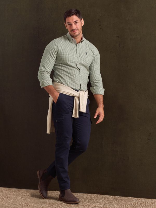 Camisa Cuadro Vichy Mini | Salvia