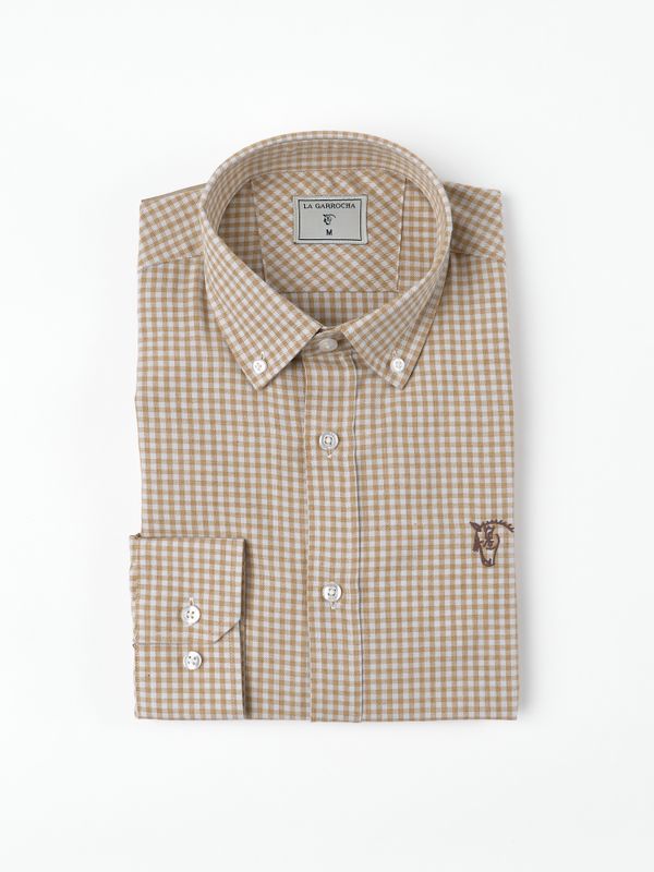 Camisa Viella Xadrez Vichy Mini | Camel 