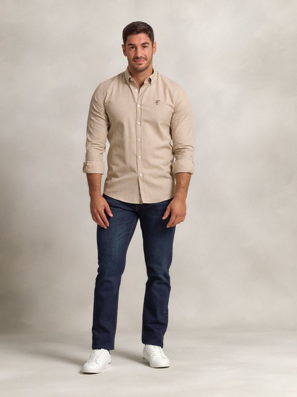 Camisa Viella Xadrez Vichy Mini | Camel 