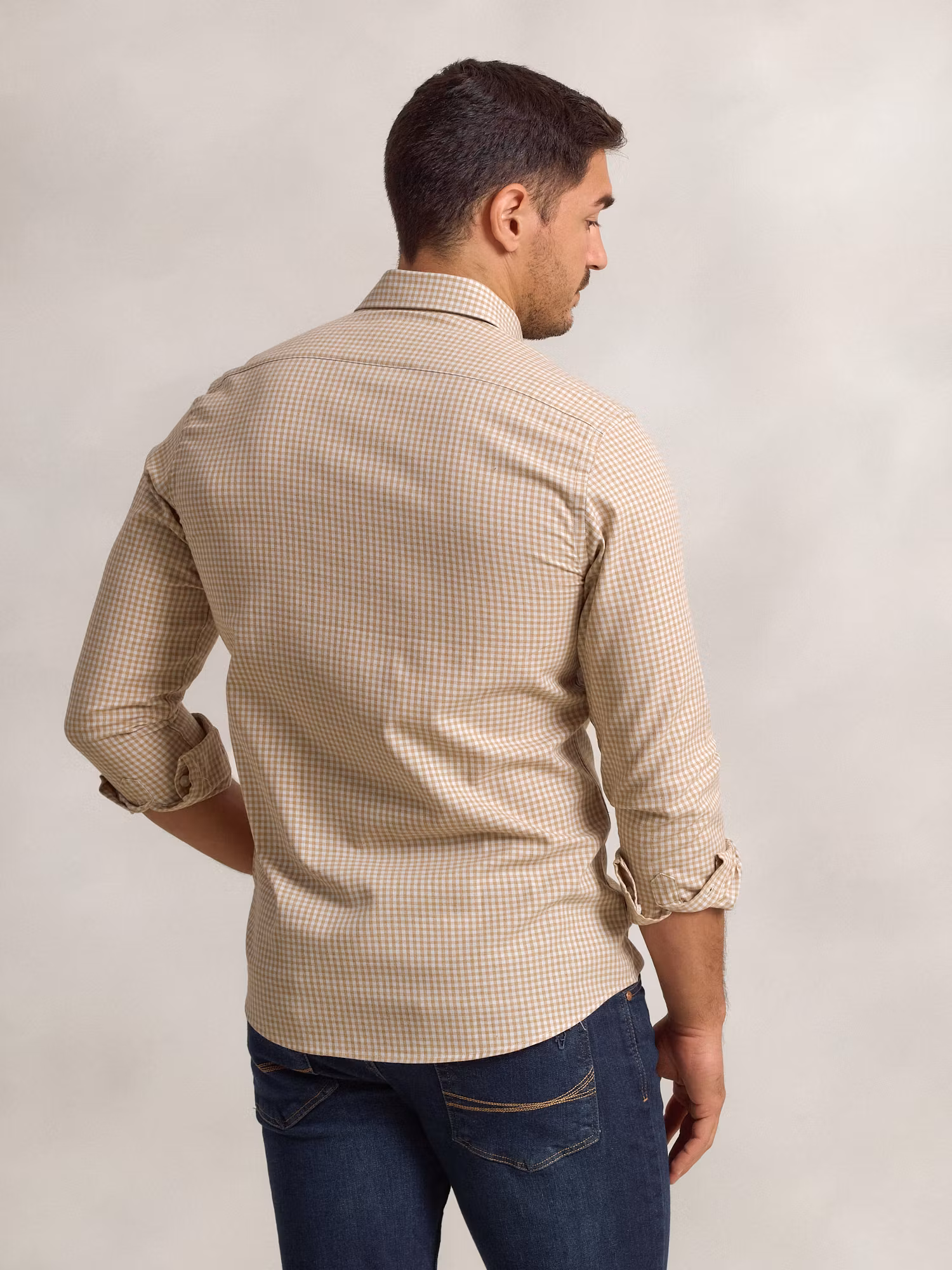 Mini Vichy Check Viella Shirt | Camel