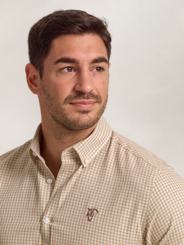 Camisa Viella Xadrez Vichy Mini | Camel 