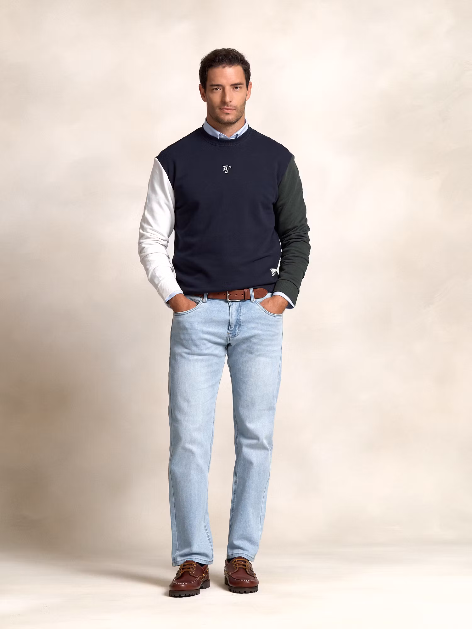 Multicolor Crew Neck Sweatshirt | Marino