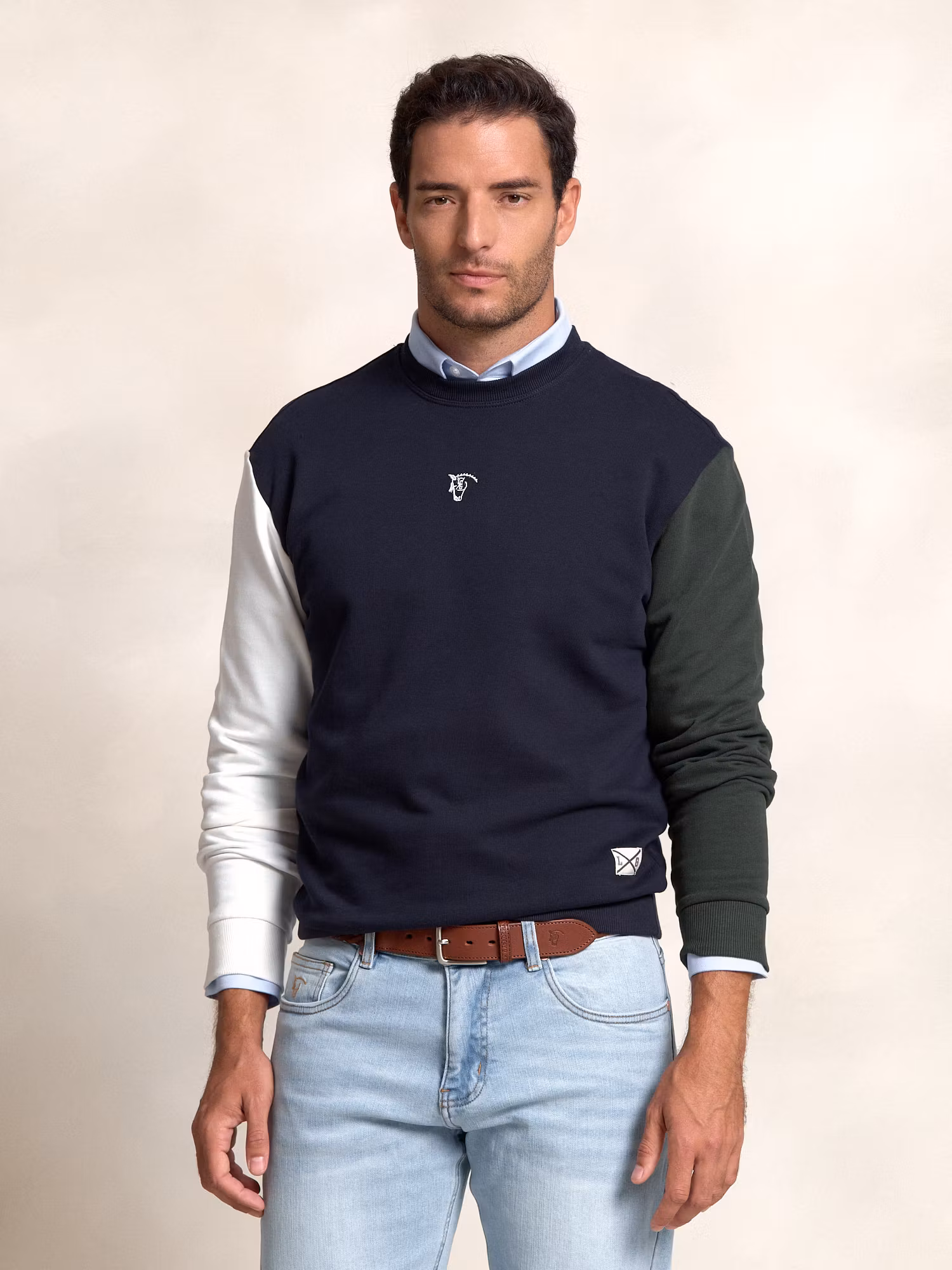 Multicolor Crew Neck Sweatshirt | Marino