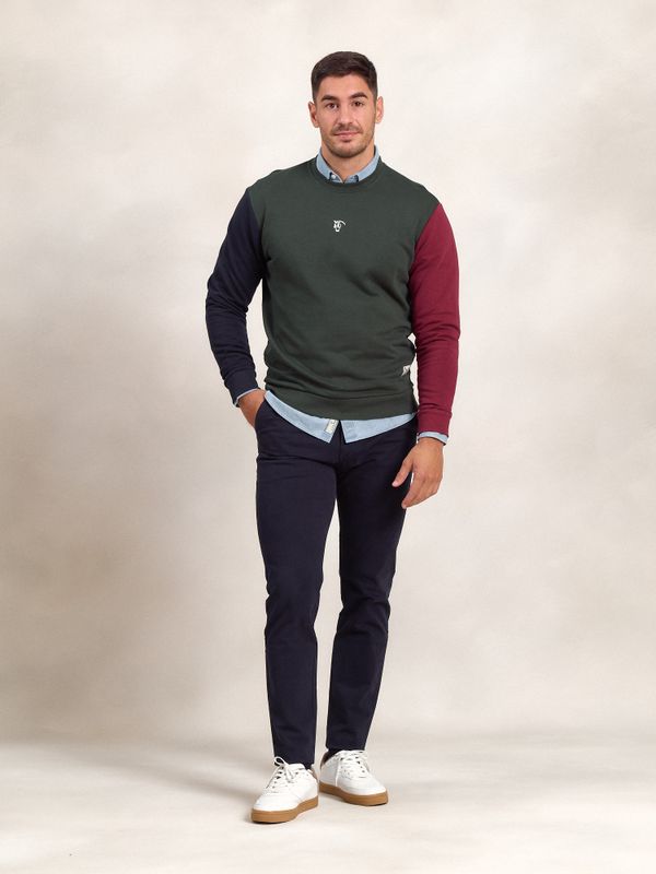 Sweatshirt Com Gola Redonda Multicolorido | Abeto