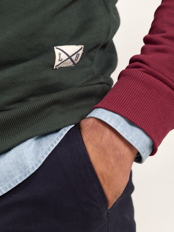 Sweatshirt Com Gola Redonda Multicolorido | Abeto