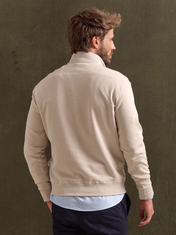 Sweatshirt de meio zíper básico | Nude