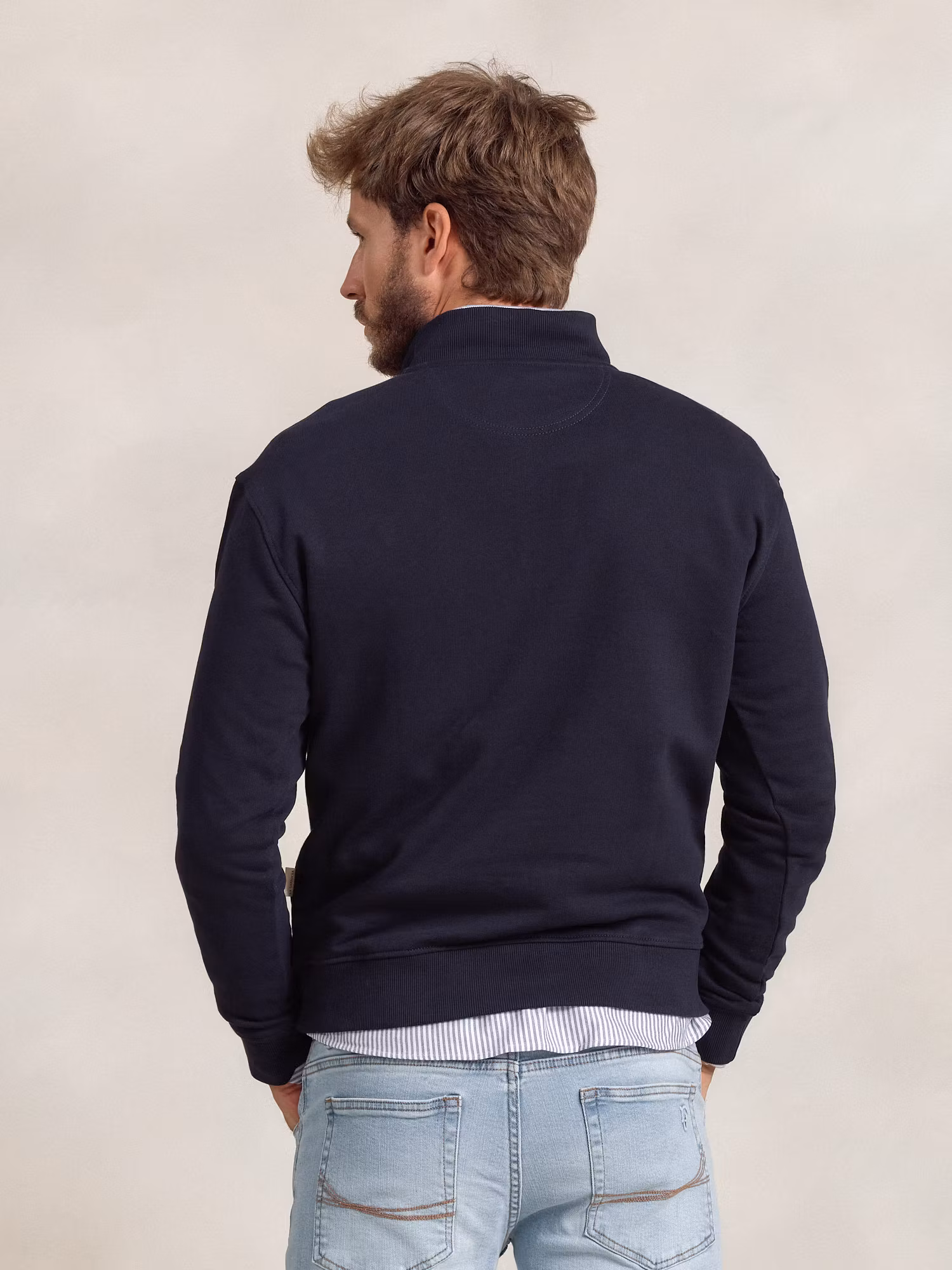 Basic Half-Zip Sweatshirt | Marino