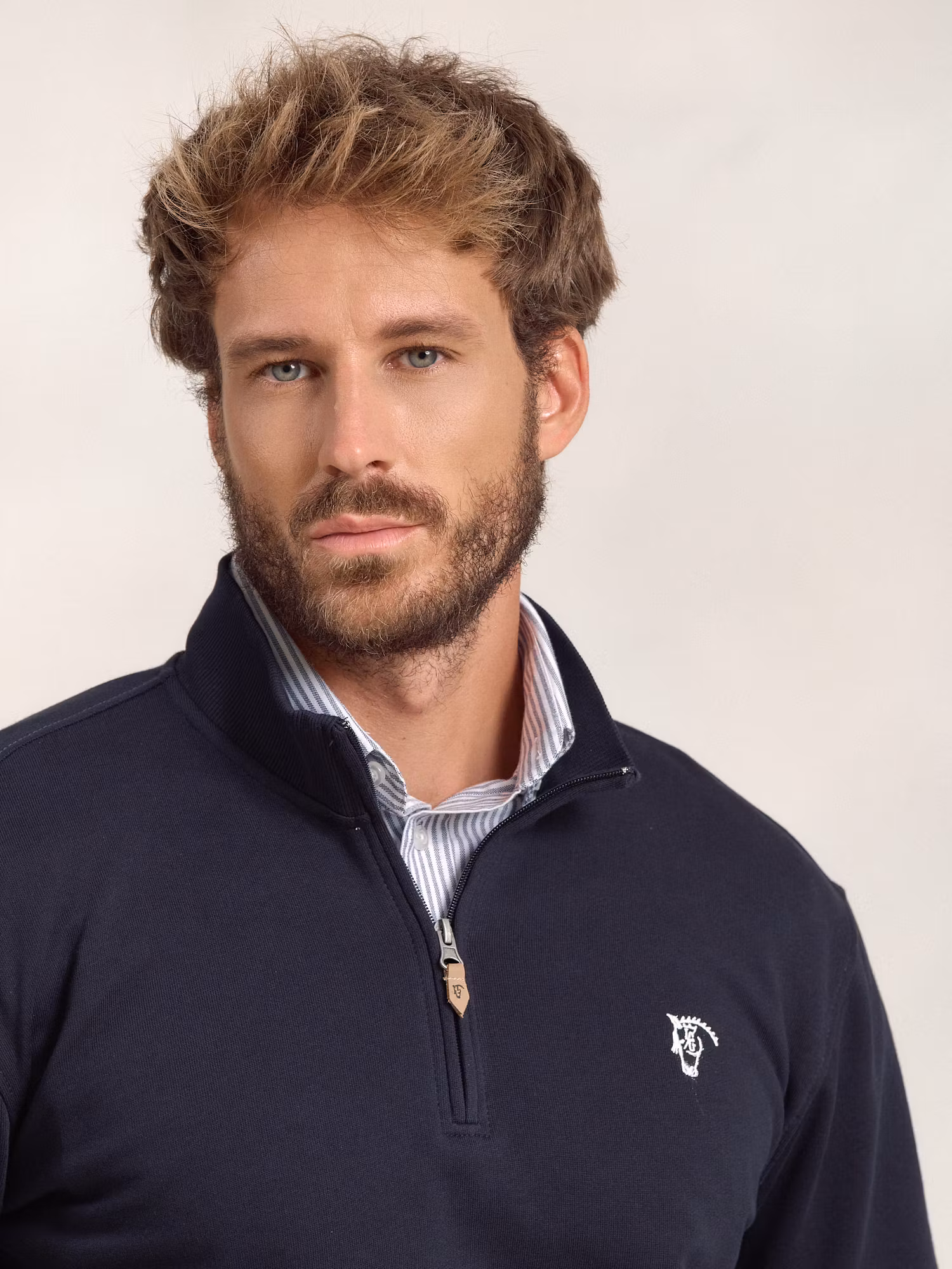Basic Half-Zip Sweatshirt | Marino
