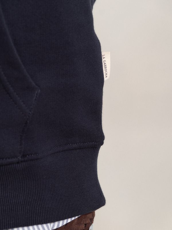 Sweatshirt de meio zíper básico | Marino