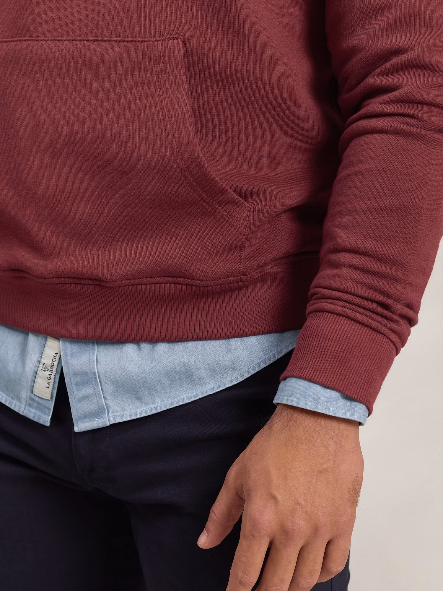 Basic Half-Zip Sweatshirt | Burgundy
