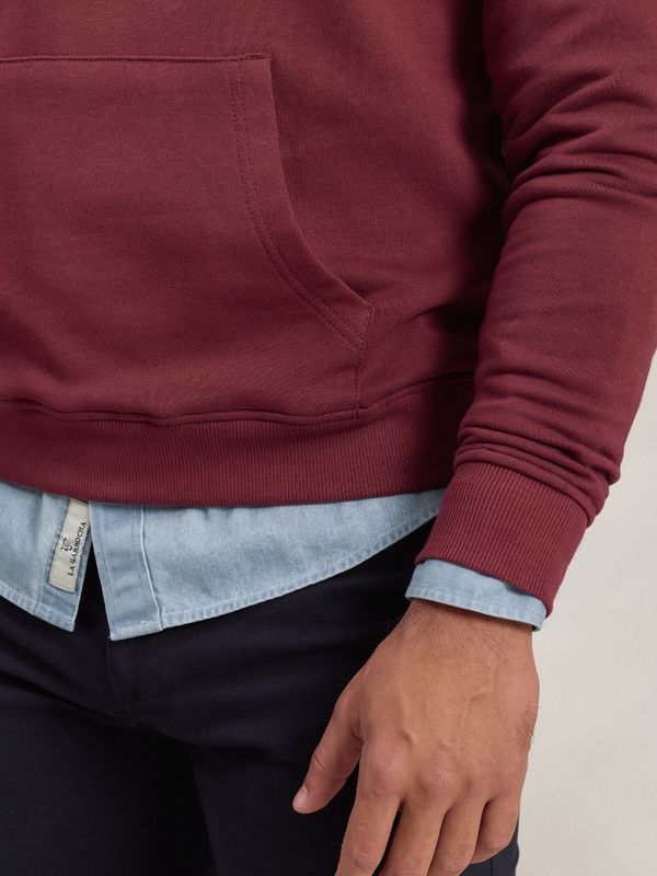 Sweatshirt de meio zíper básico | Burgundy