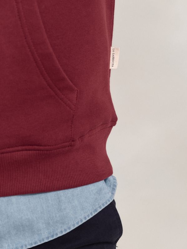 Sweatshirt de meio zíper básico | Burgundy