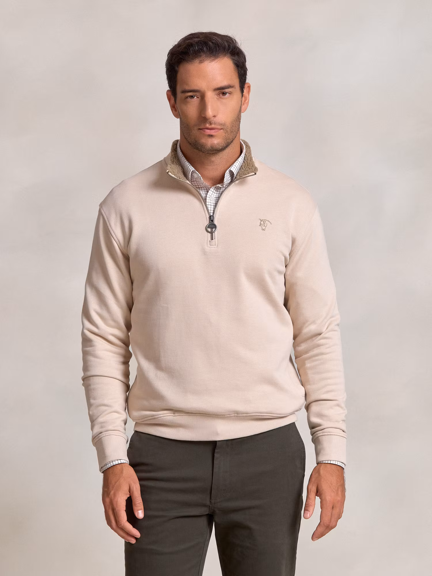 Detail Half-Zip Sweatshirt | Nude