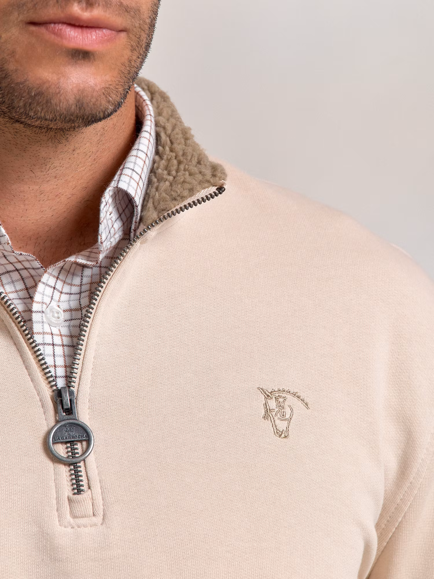 Detail Half-Zip Sweatshirt | Nude