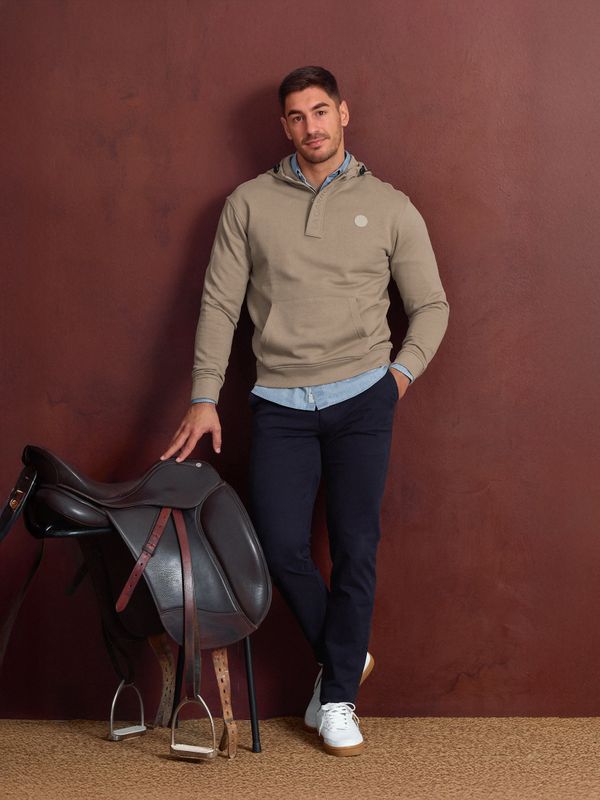 Sweatshirt com Meio Zíper e Capuz | Piedra