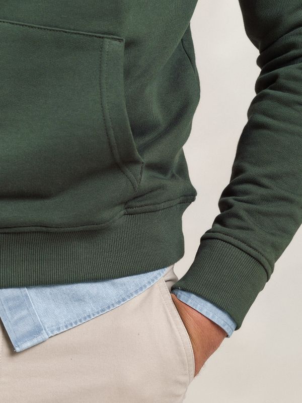 Sweatshirt com Meio Zíper e Capuz | Abeto