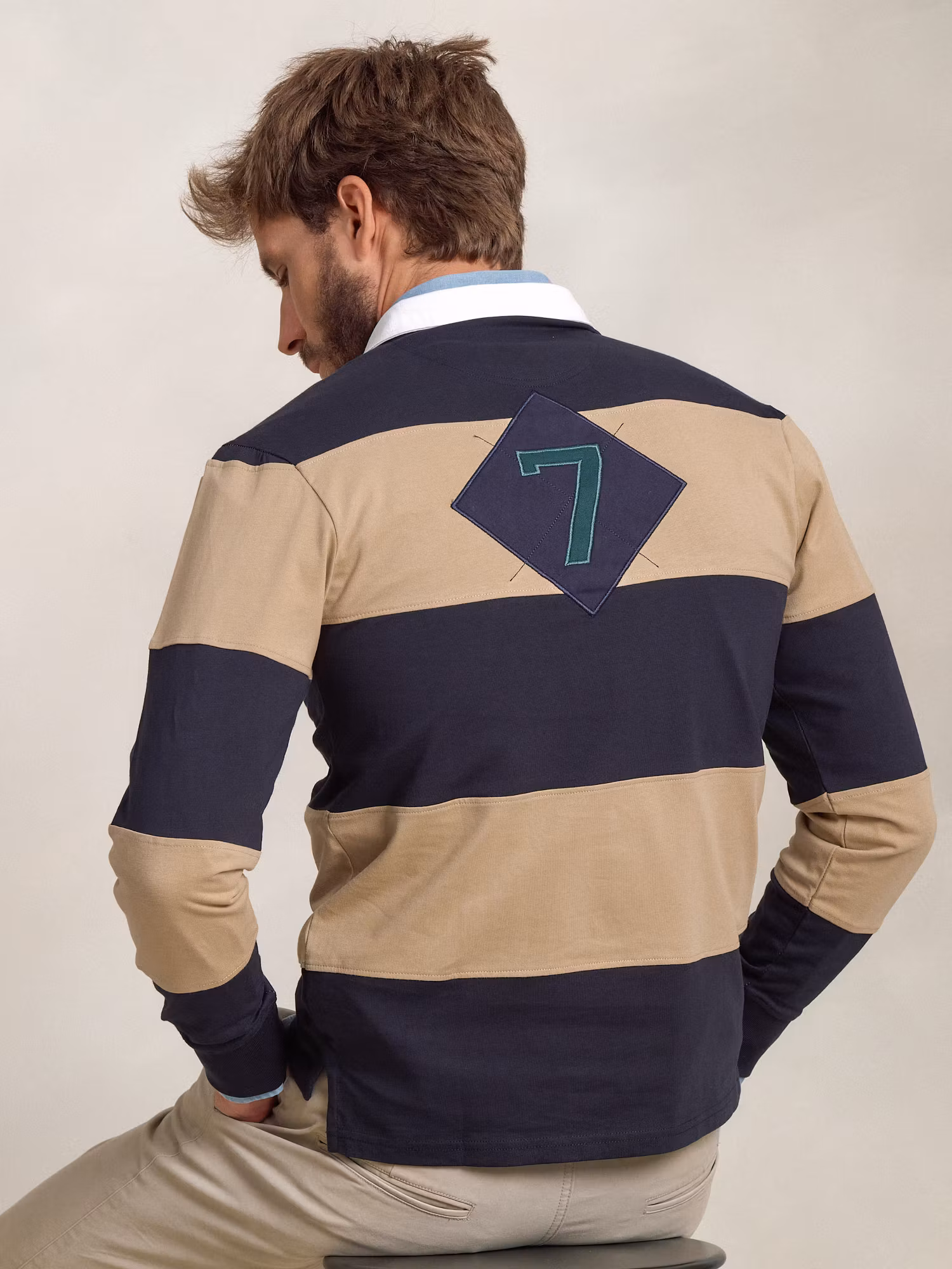 Polo Rayas Número | Marino