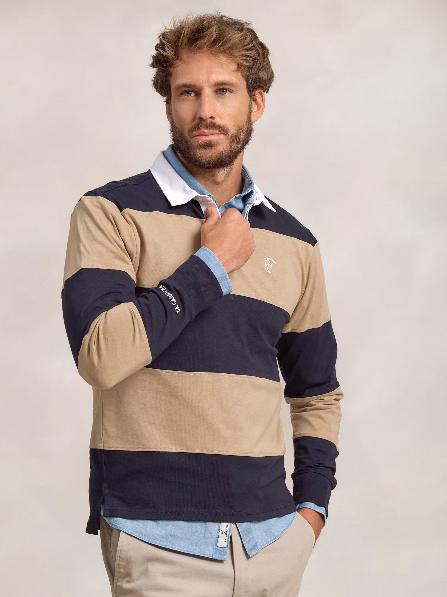 Polo Rayas Número | Marino