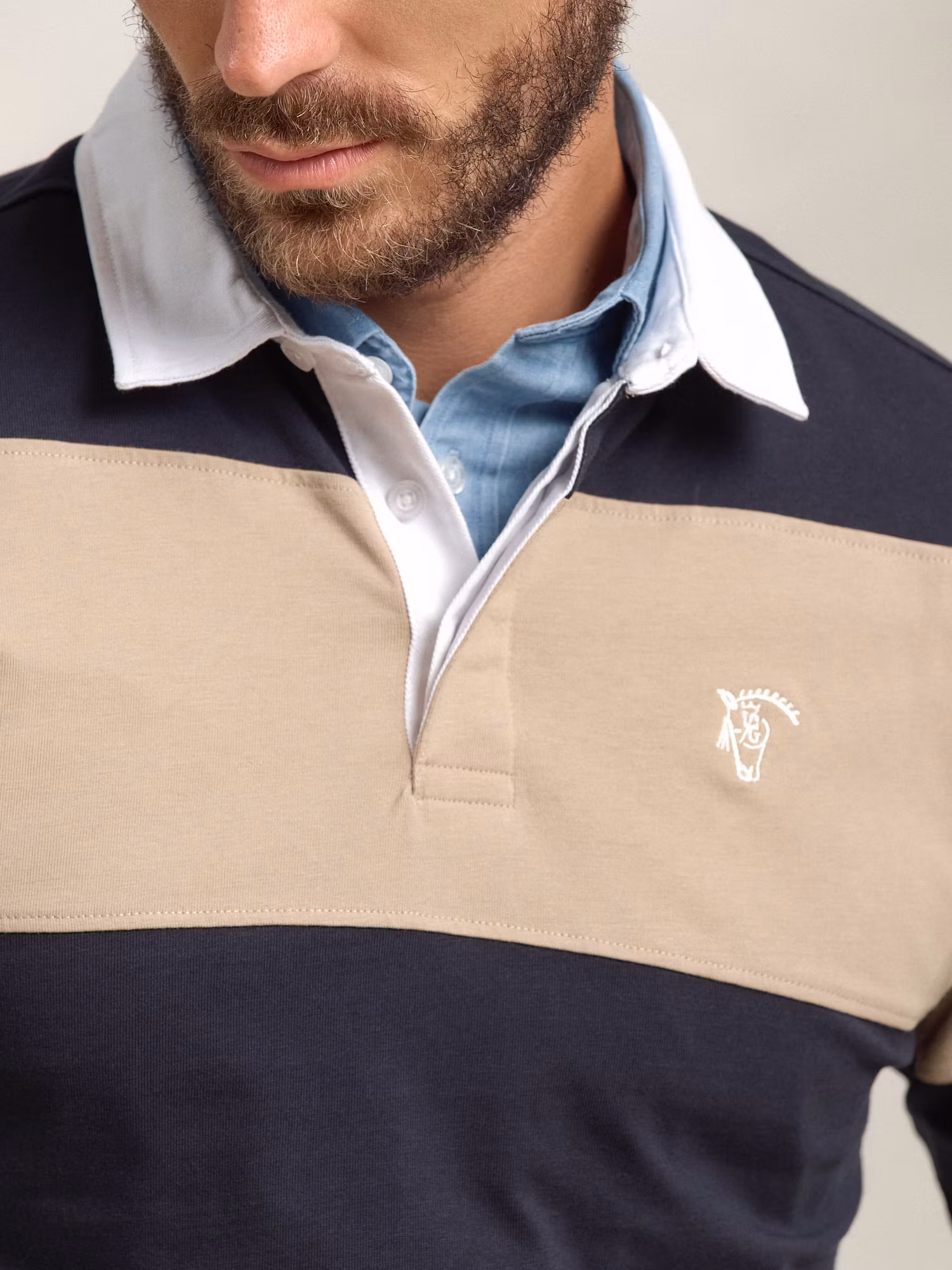 Polo Rayas Número | Marino