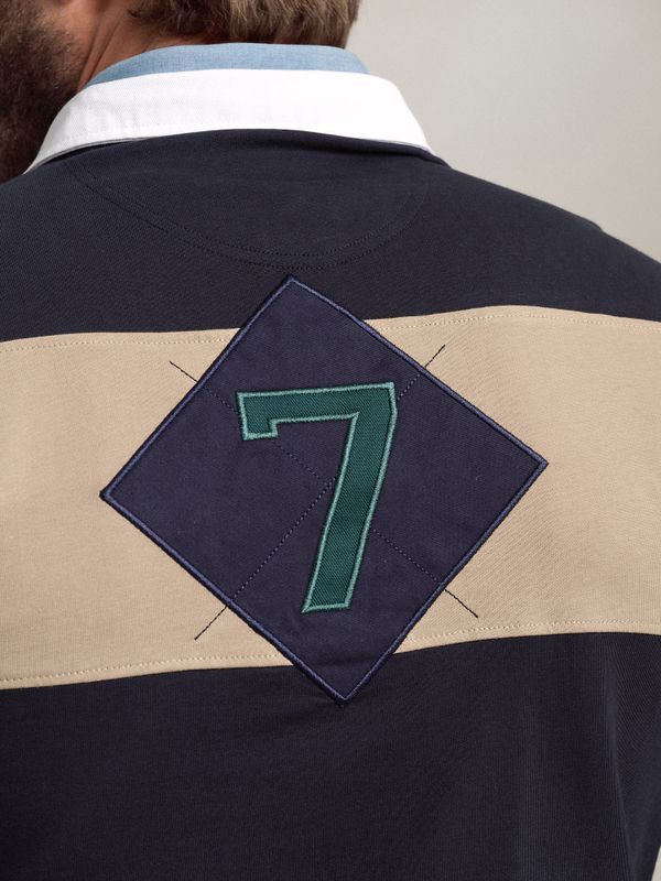 Polo Listrado com Número | Marino