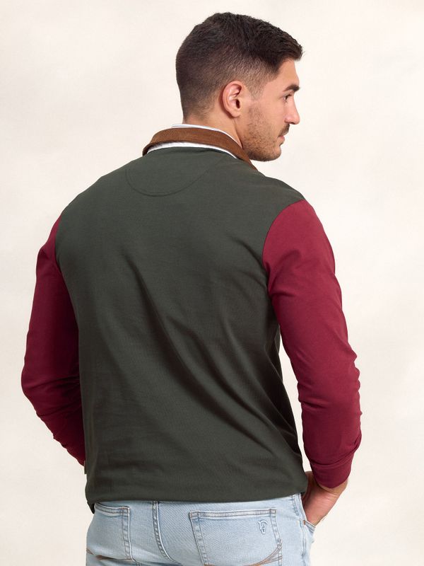 Polo com gola de veludo cotelê | Abeto