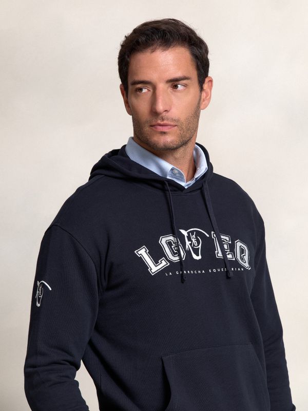 Sweatshirt com Capuz Varsity | Marino