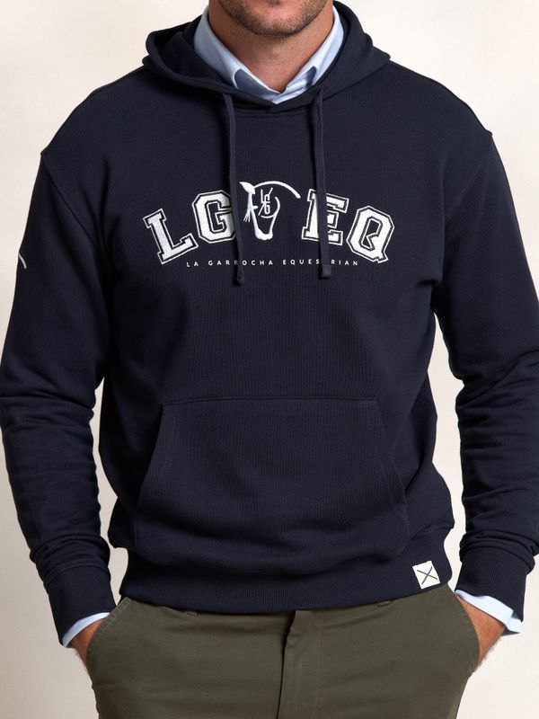 Sweatshirt com Capuz Varsity | Marino