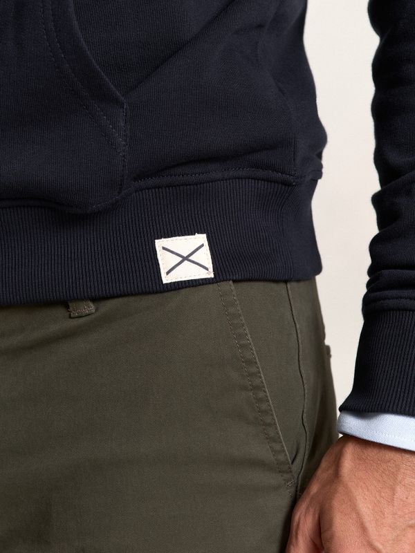 Sweatshirt com Capuz Varsity | Marino