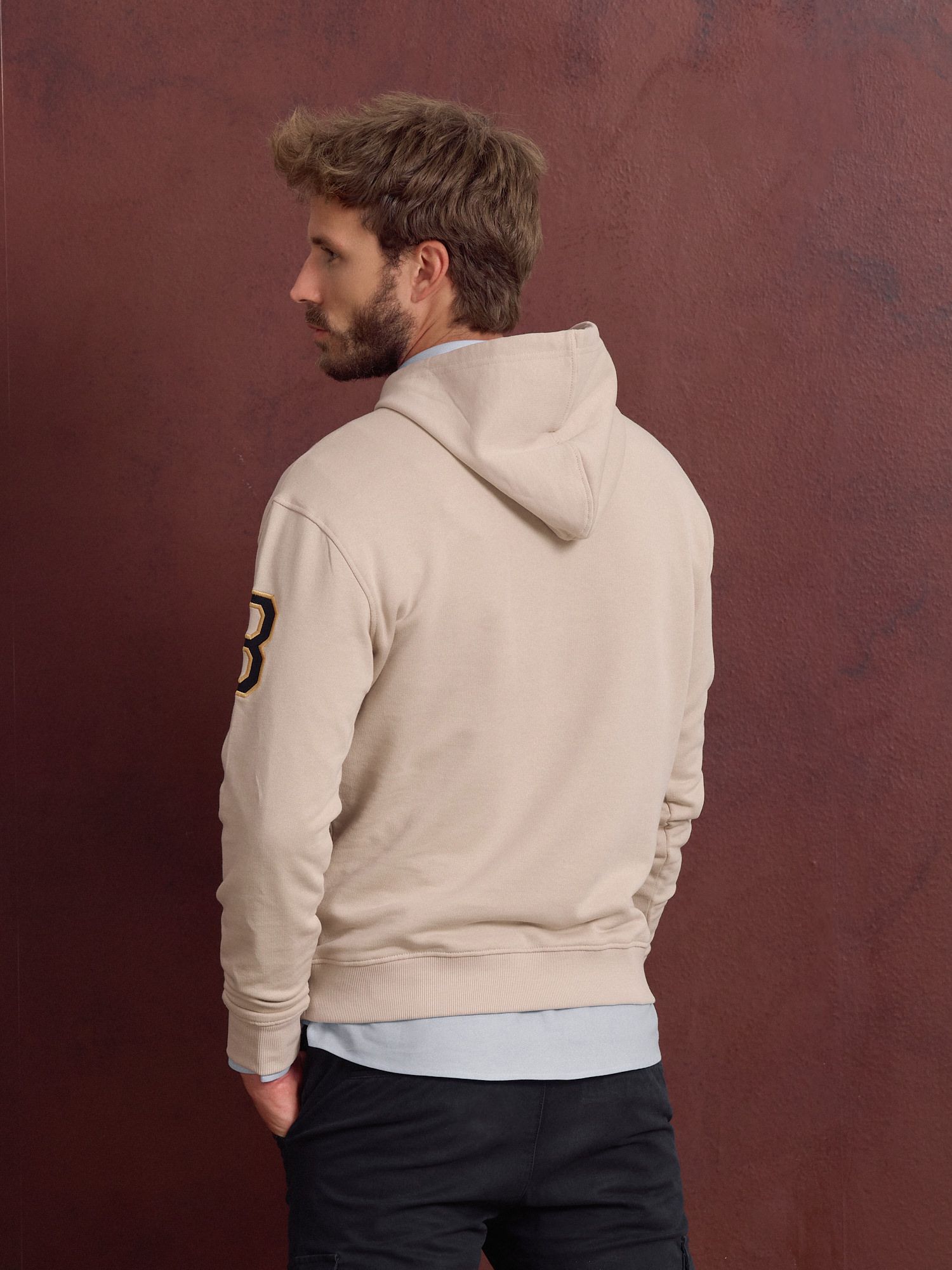 Emblem Hoodie | Nude 