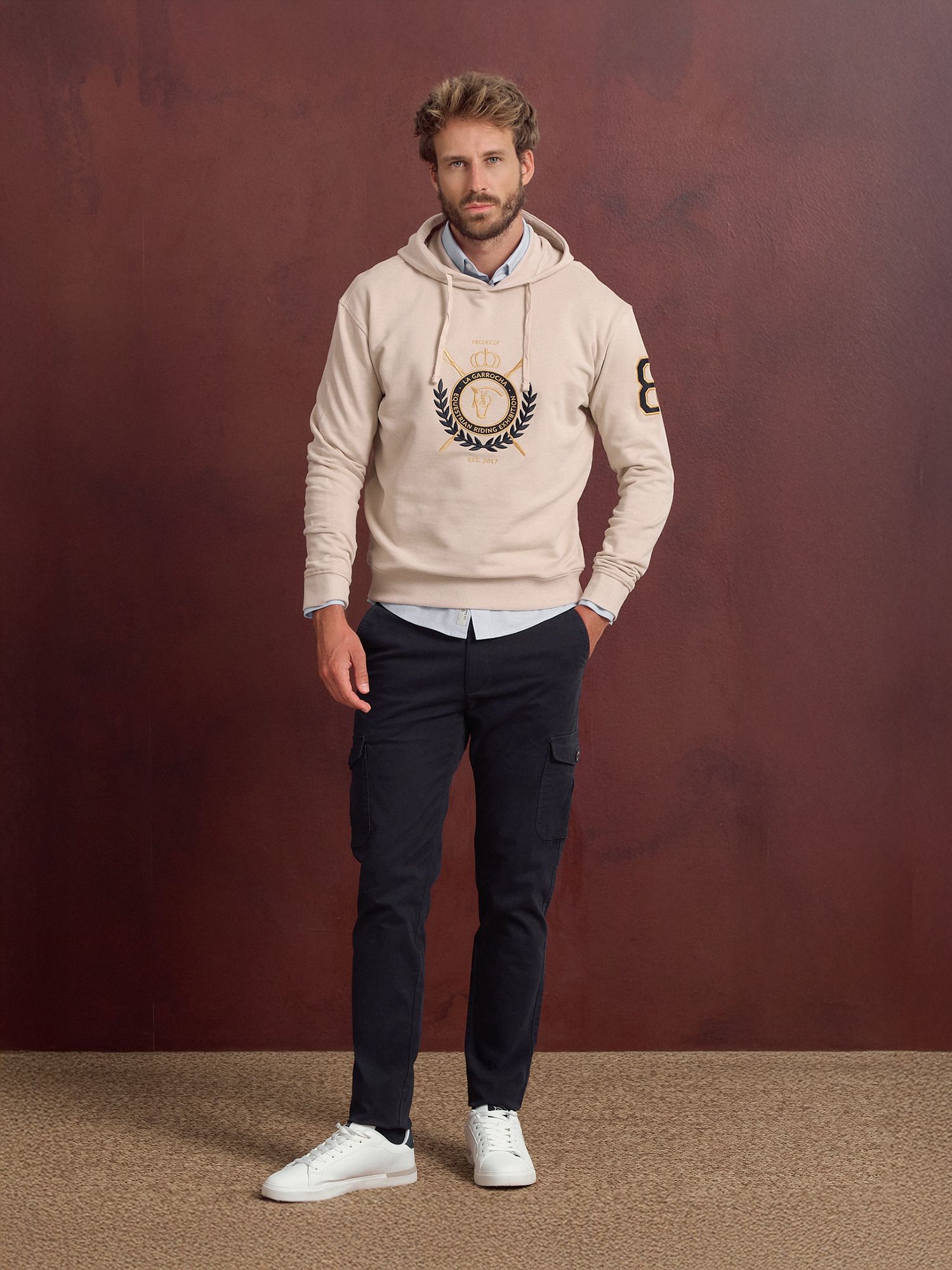 Emblem Hoodie | Nude 