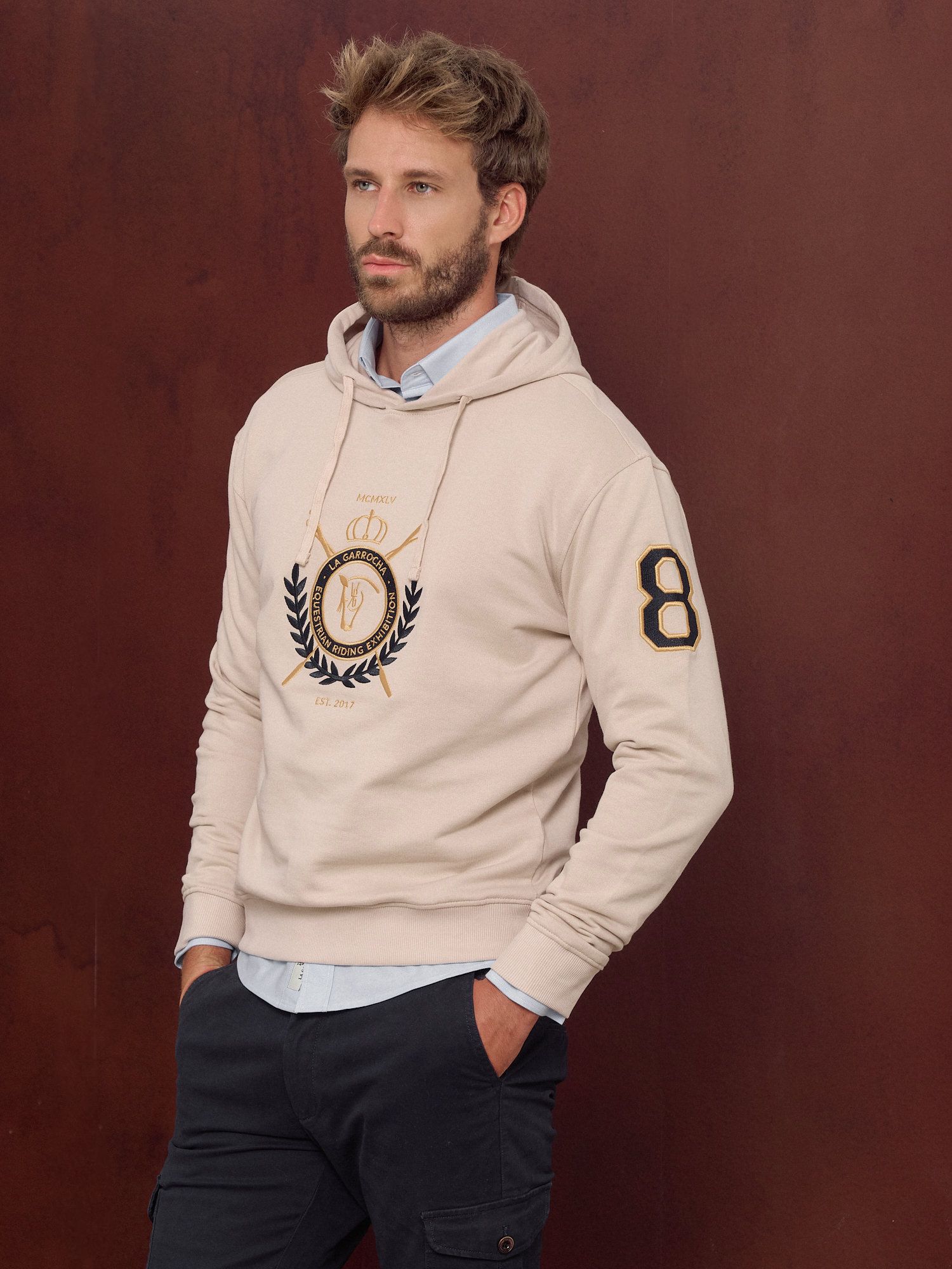 Emblem Hoodie | Nude 