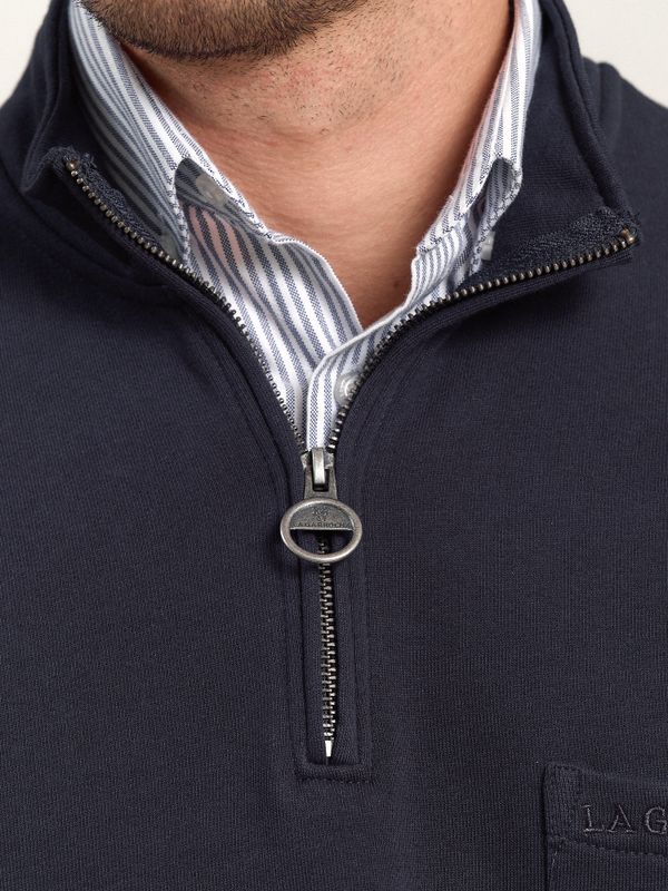 Sweatshirt de meio zíper com Bolso | Marino