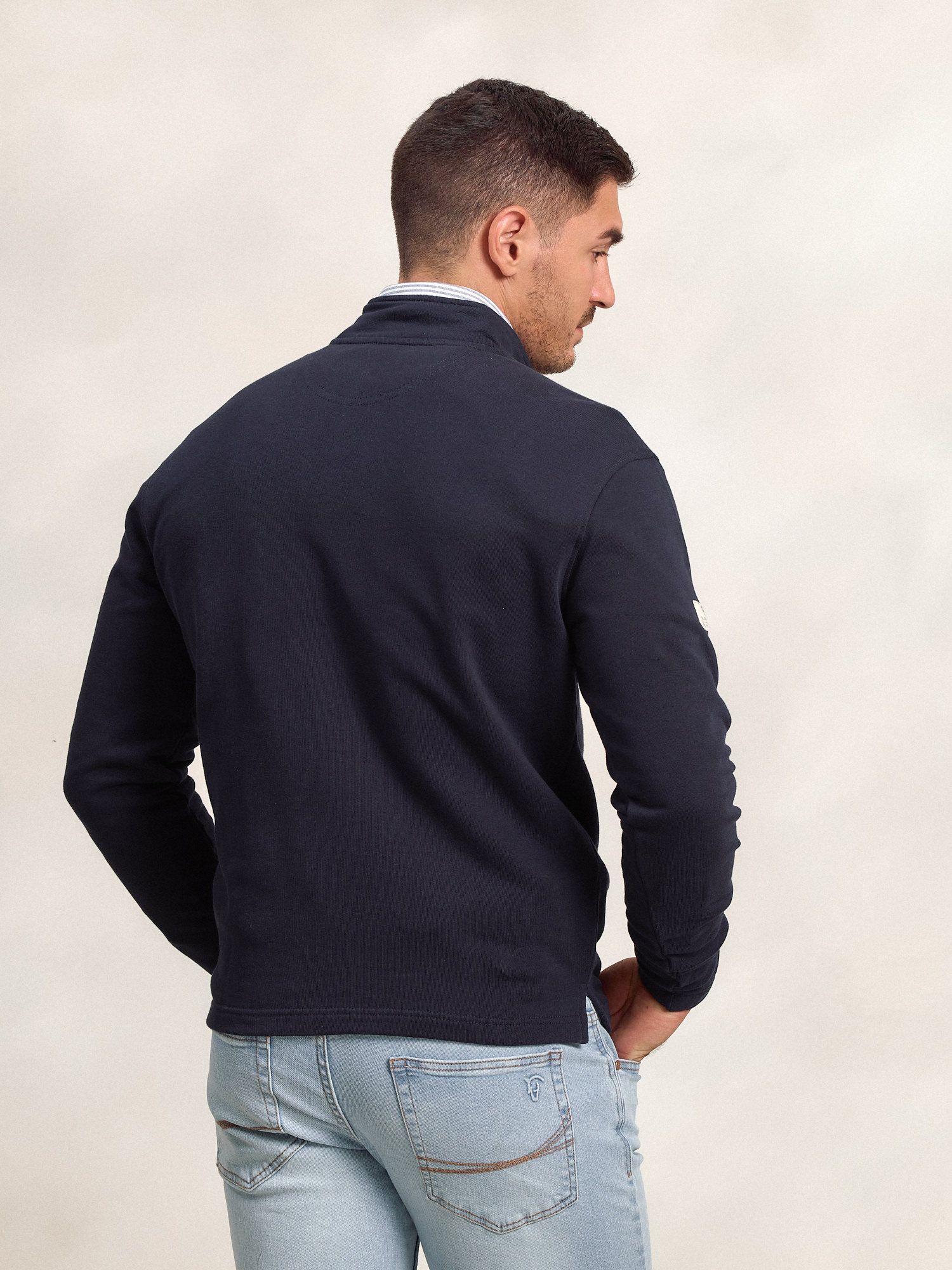 Half-Zip Sweatshirt With Pocket | Marino