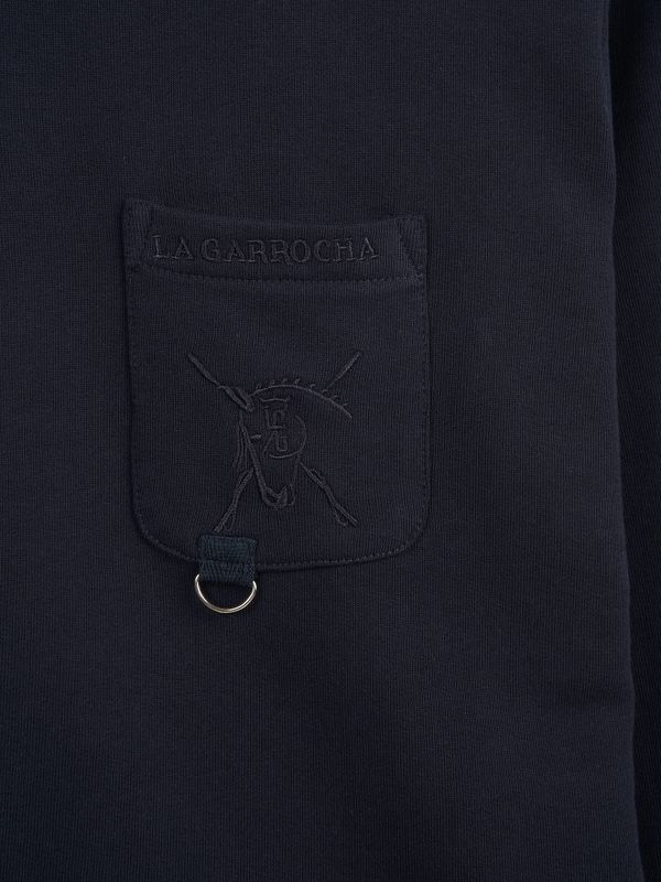 Sweatshirt de meio zíper com Bolso | Marino