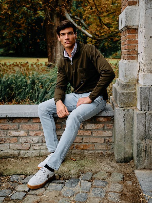 Sweatshirt de meio zíper com Bolso | Caza