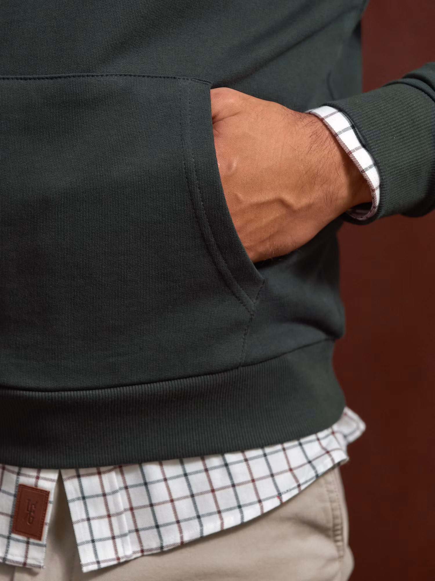 Corduroy Polo Neck Sweatshirt | Abeto