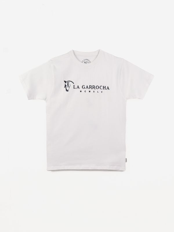 T-shirt Flock Print Clássica | Blanco