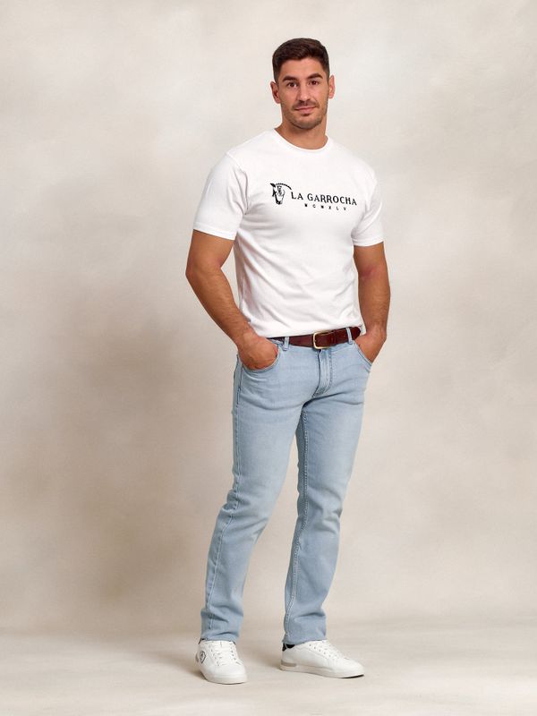 T-shirt Flock Print Clássica | Blanco