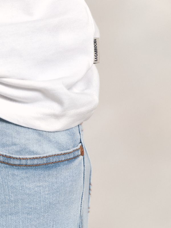 T-shirt Flock Print Clássica | Blanco