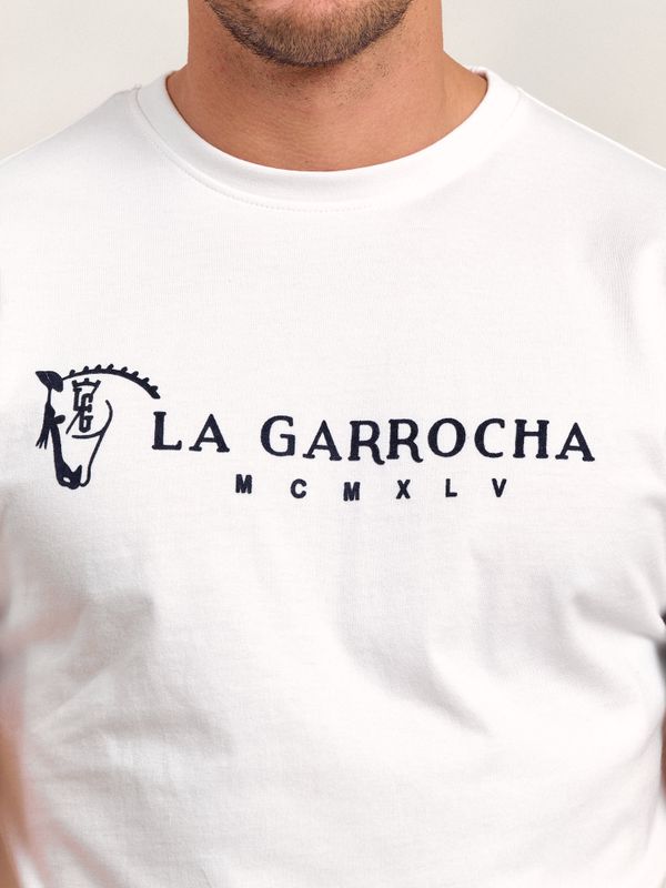 T-shirt Flock Print Clássica | Blanco