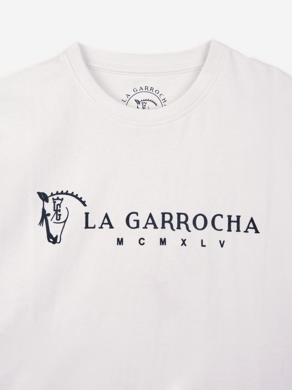 T-shirt Flock Print Clássica | Blanco