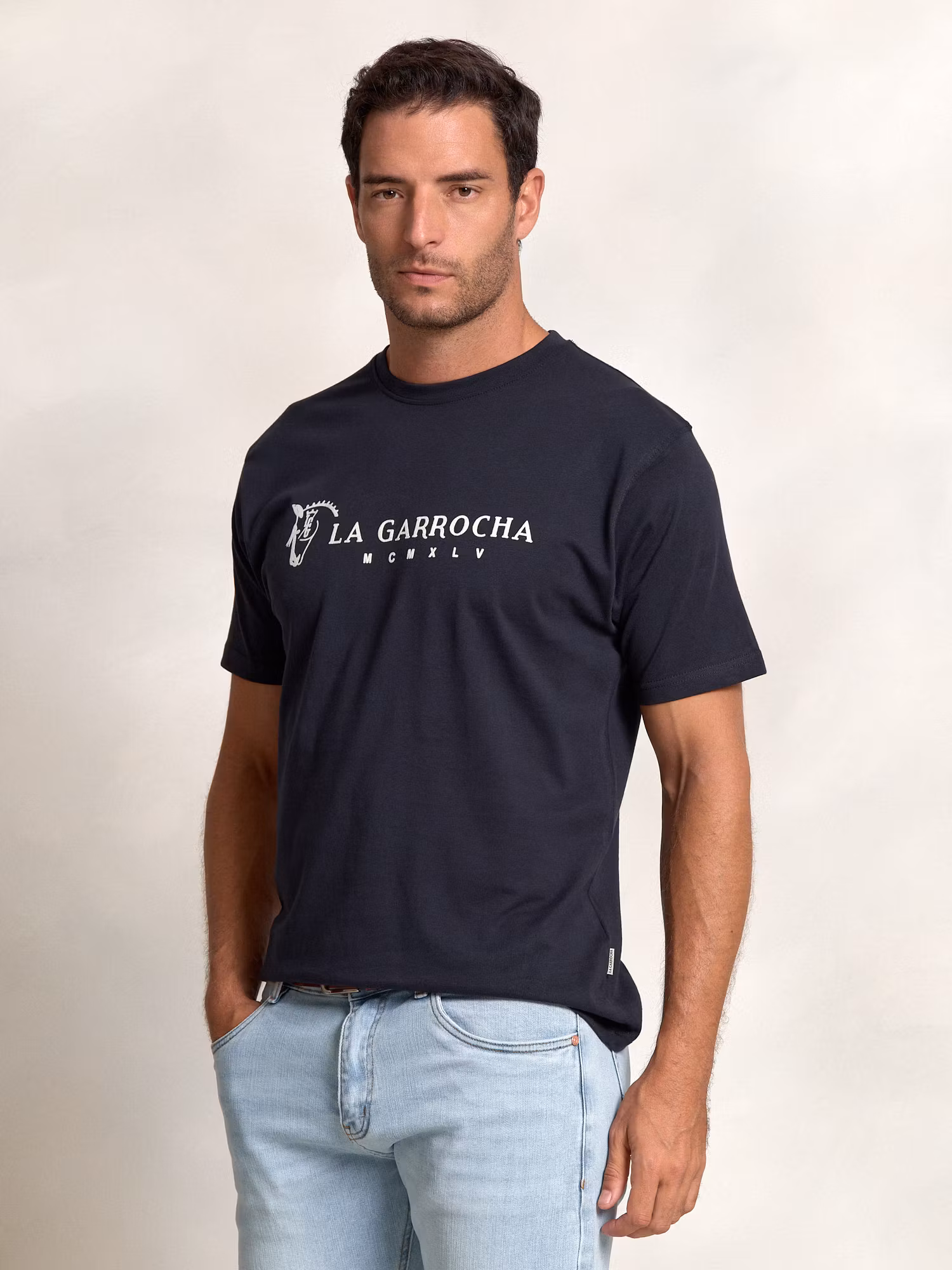 Classic Flock Print T-shirt | Marino