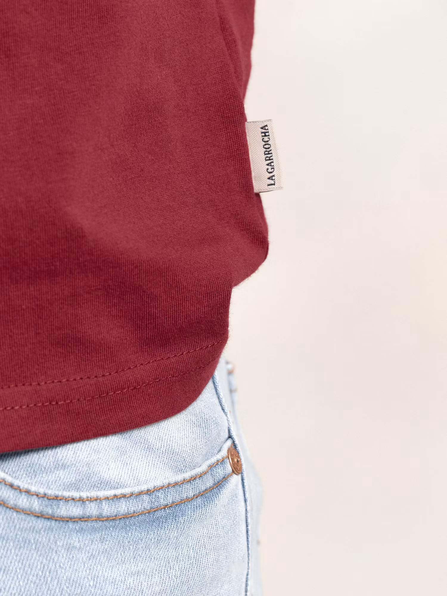 Classic Flock Print T-shirt | Burgundy